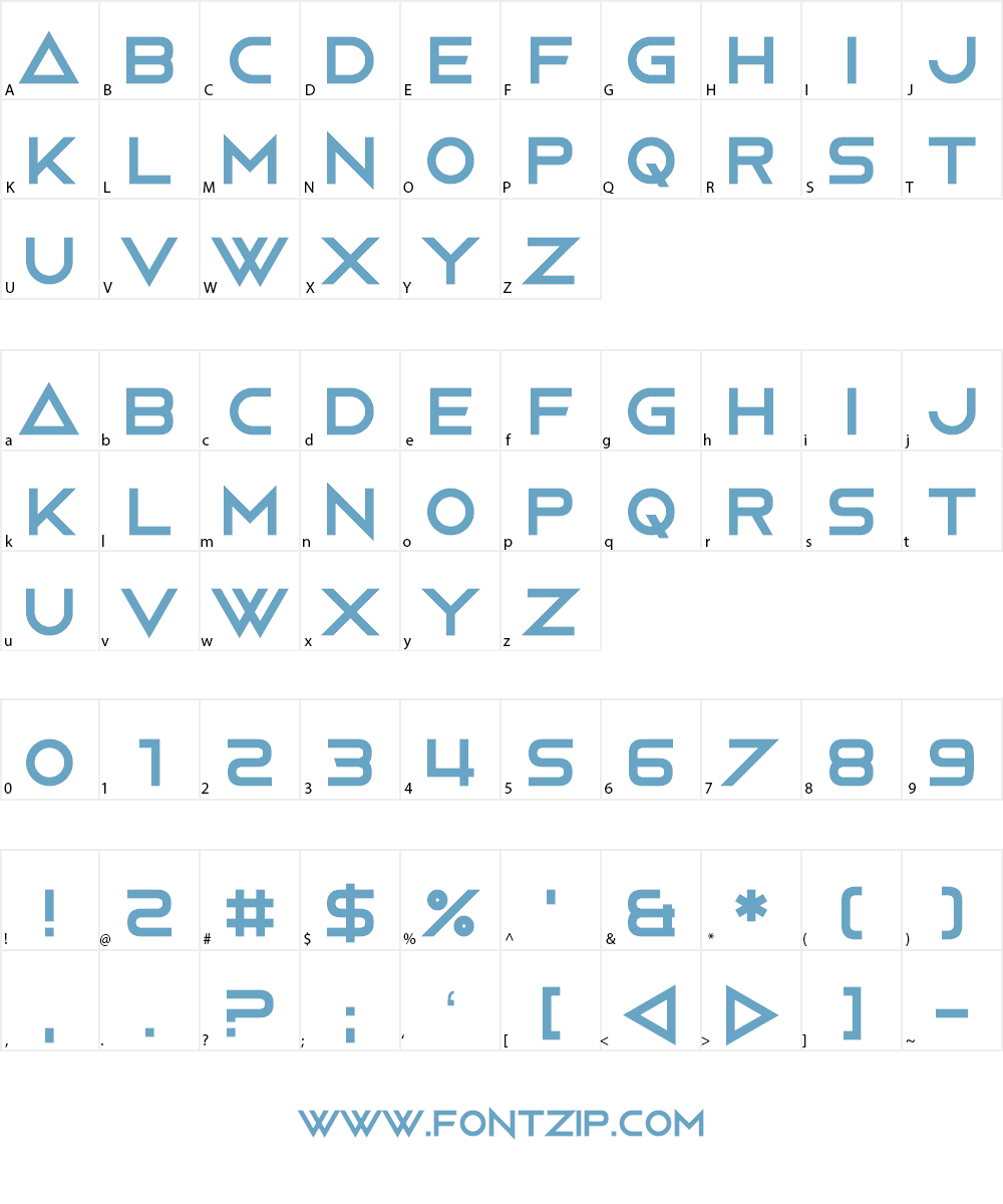 The Shape Of Things Font Character